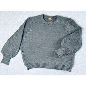 Women’s Poll Grey Chunky Pullover Knit Sweater Oversized Medium Large